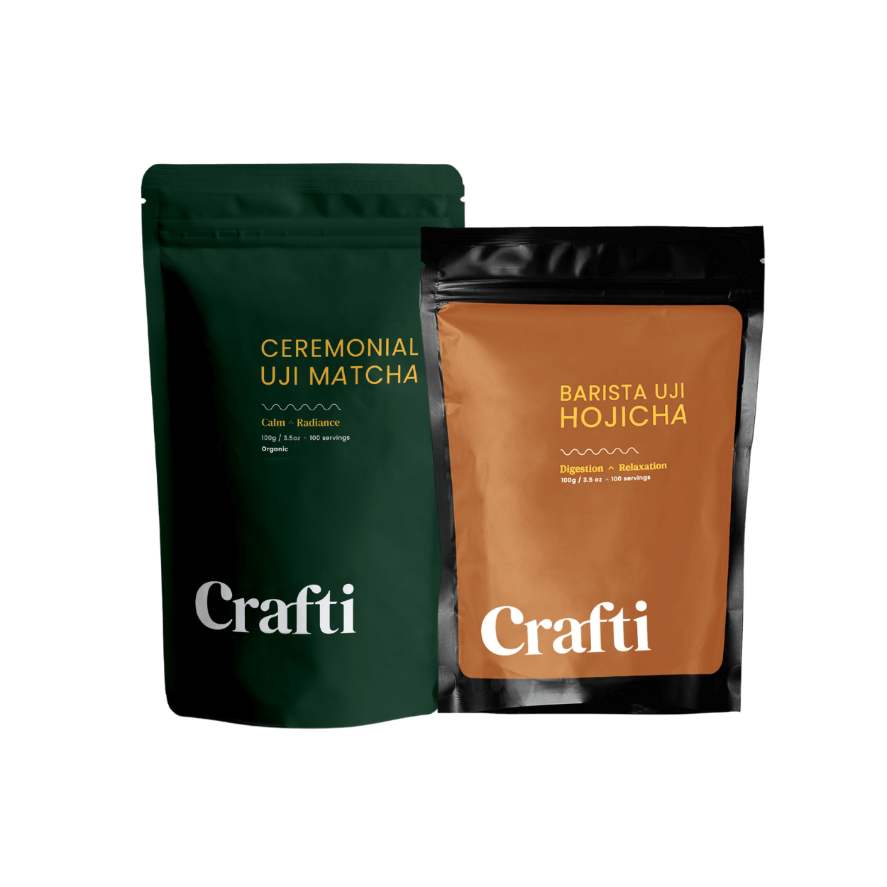 [Bundle of 2] Ceremonial Uji Matcha / Barista Uji Hojicha 100g