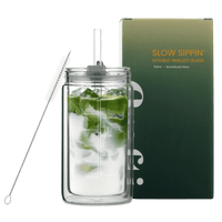 Crafti Slow Sippin' Double Walled Glass Tumbler