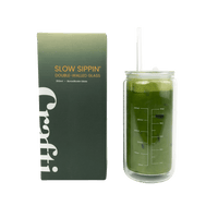 Crafti Slow Sippin' Double Walled Glass Tumbler