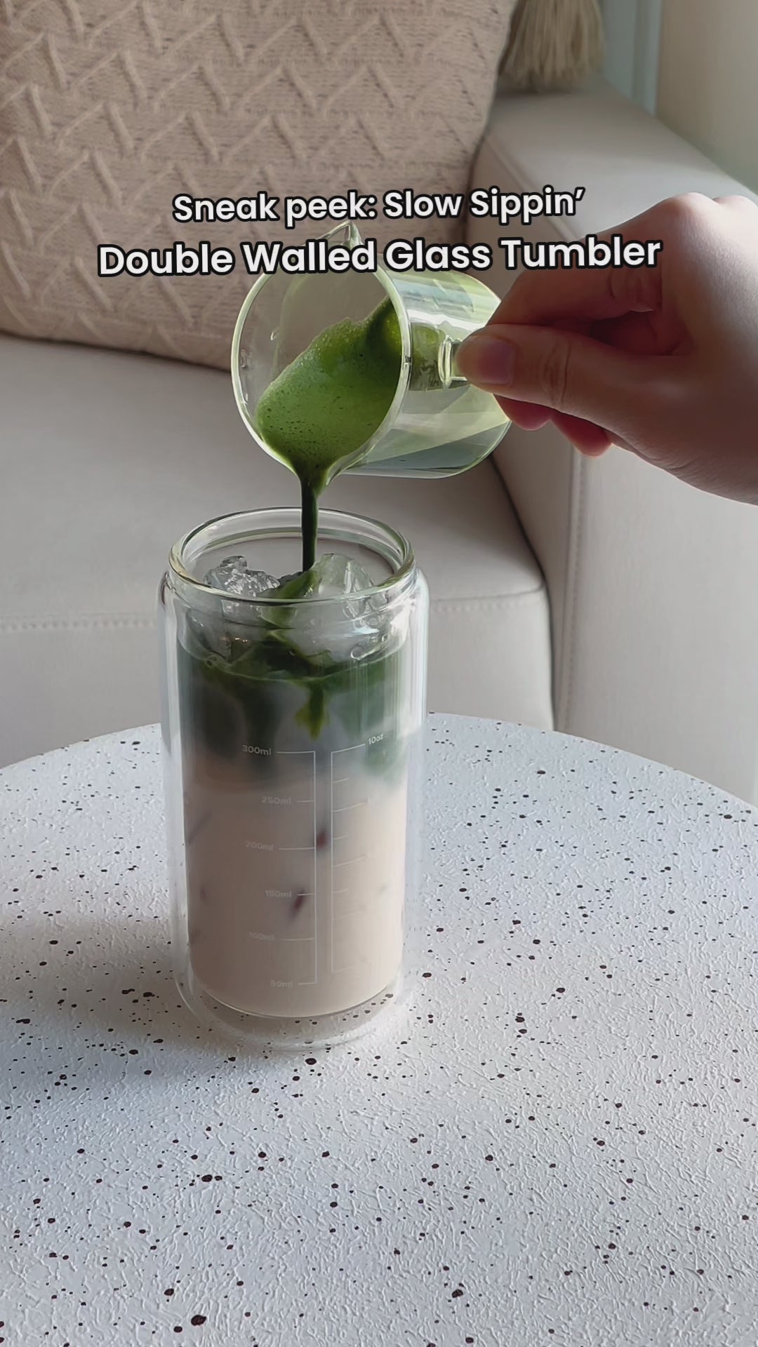 Crafti Slow Sippin' Double Walled Glass Tumbler