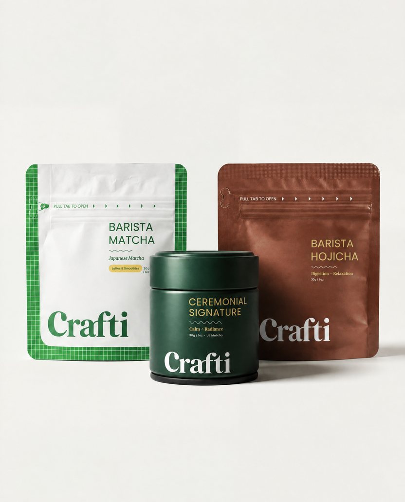 Ceremonial Signature 30g + Barista Matcha 30g + Barista Hojicha 30g